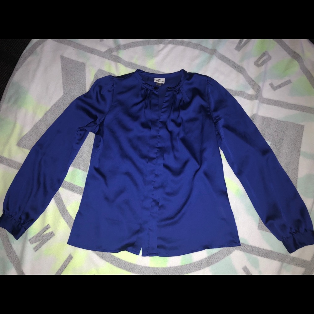 Royal Blue Button Up Blouse